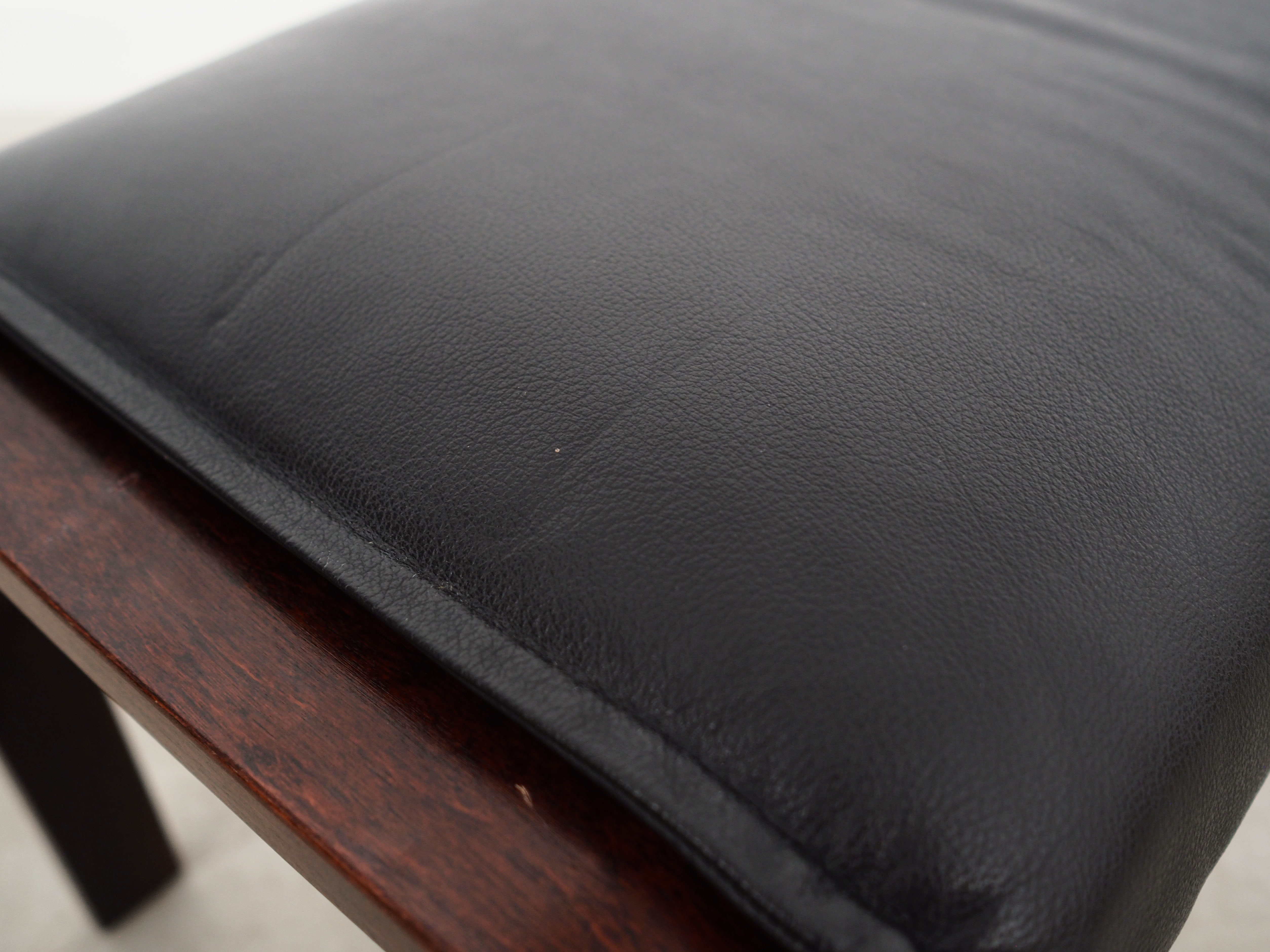 Leather footrest, Danish design, 1960s, production: Denmark