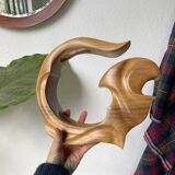 Vase sculpture en bois