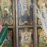 3-panel screen in painted wood