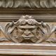Renaissance style castle hunting mirror Louis XIII carved oak 1880