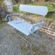 Banc de jardin ancien en fer forgé massif