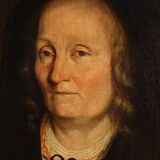 Peinture ancienne portrait "La veuve du pharmacien de Trente"
