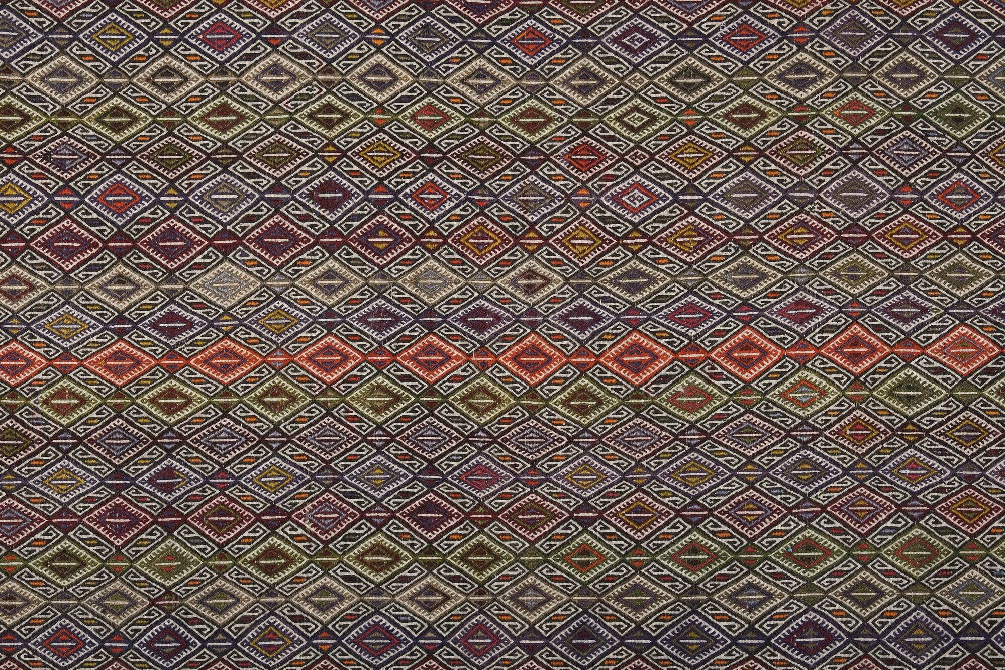 Vintage Turkish kilim handwoven 155x362 cm
