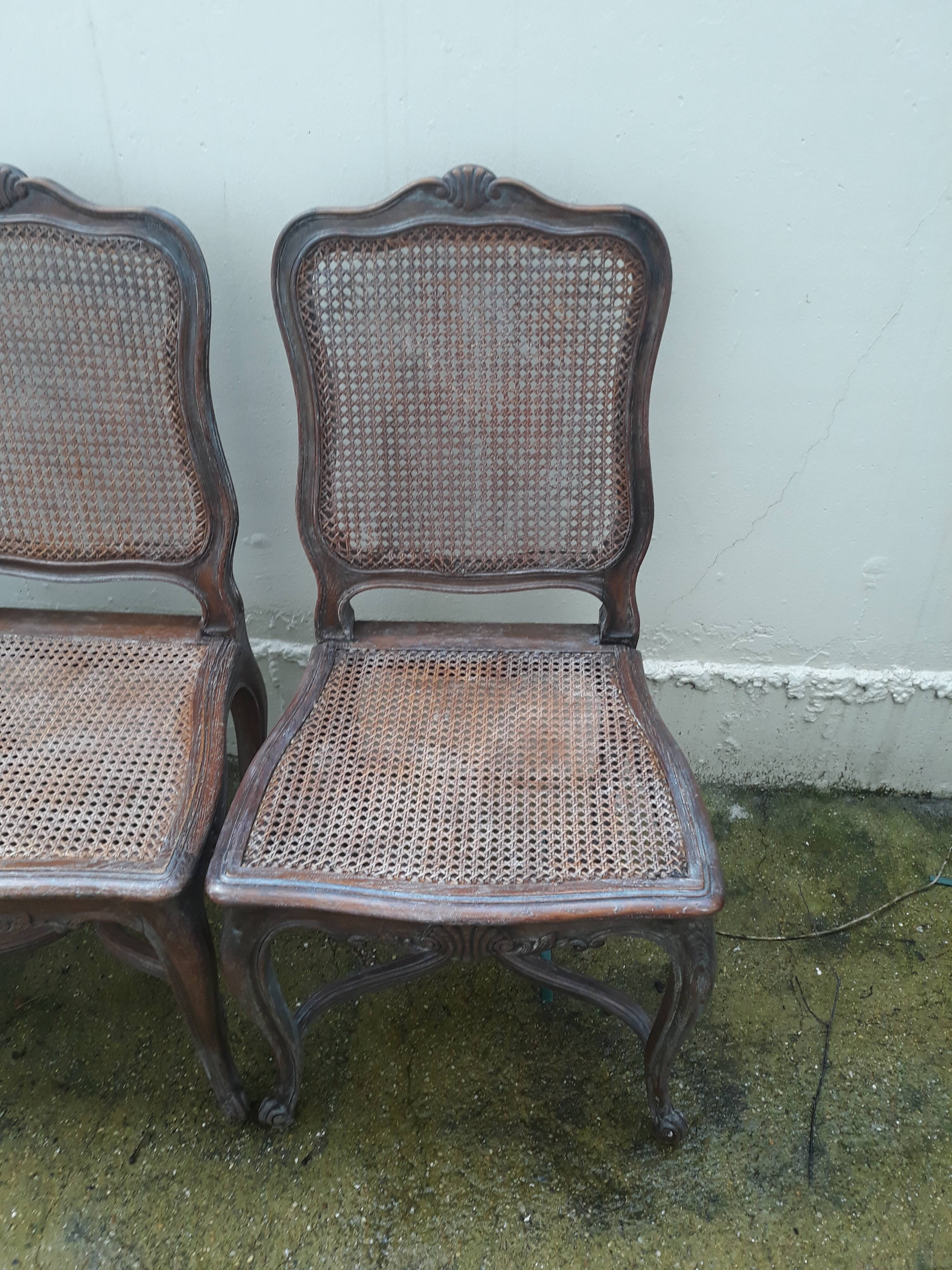 4 regency-style chairs
