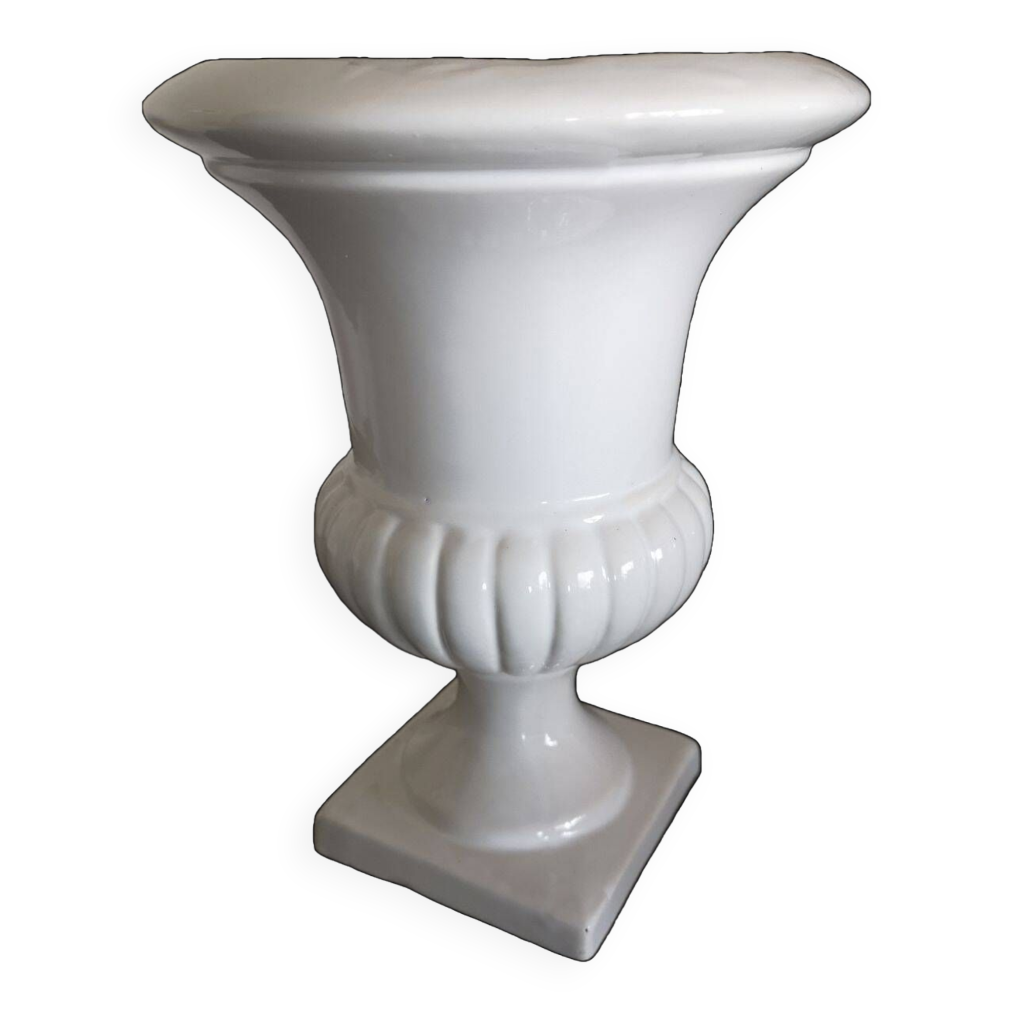 Large cup / Medici vase in enameled ceramic