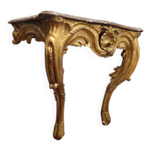 Console d'appui, murale en bois sculpté doré, Louis XV, XVIIIe siècle, France