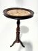 Napoleon III style gueridon in walnut and marble, 20th century.