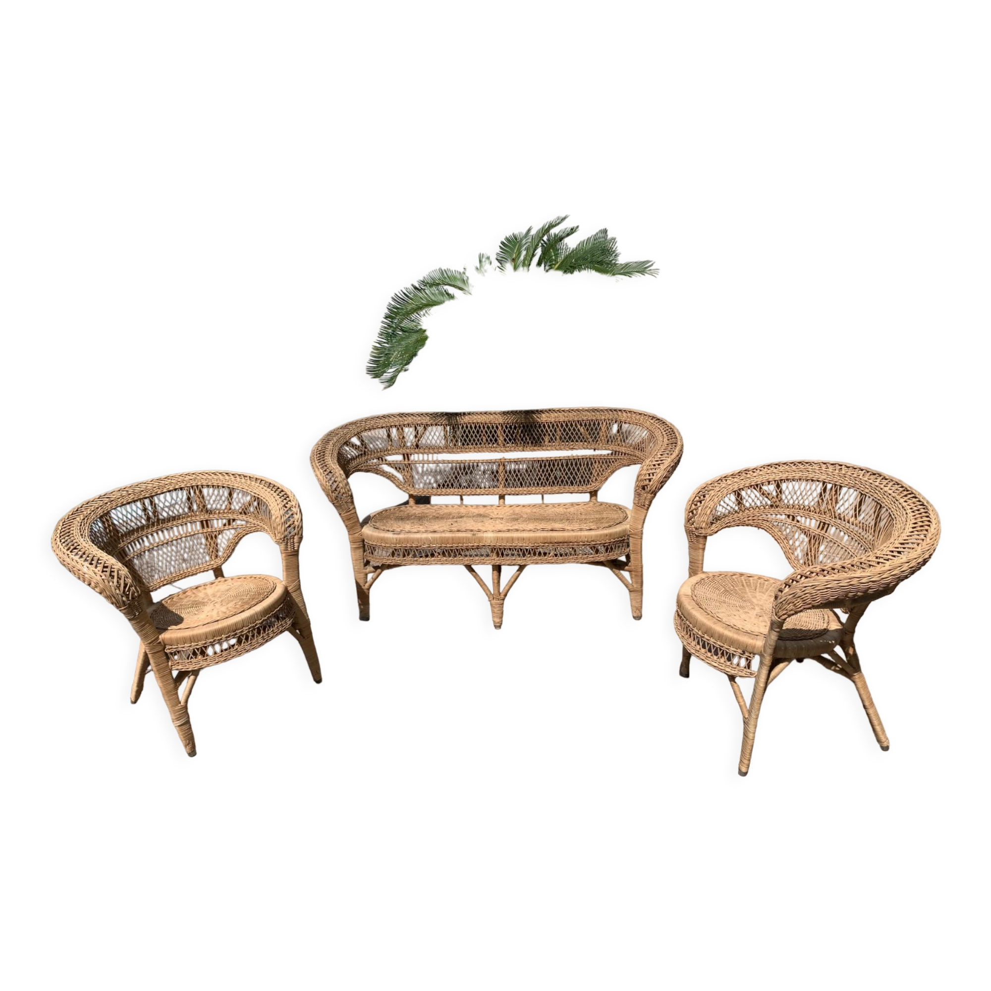 Vintage rattan garden furniture