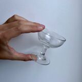 Set of 4 glasses / liquor cups in molded glass 20s
