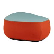 Medium pouf/footrest Fjord in red and turquoise by Patricia Urquiola for Moroso.
