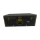 Old wooden, iron and brass trunk