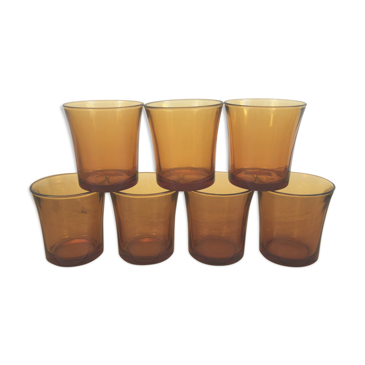 Amber water glasses Duralex