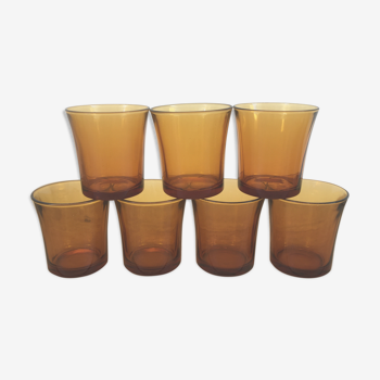 Amber water glasses Duralex