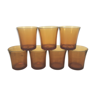 Amber water glasses Duralex