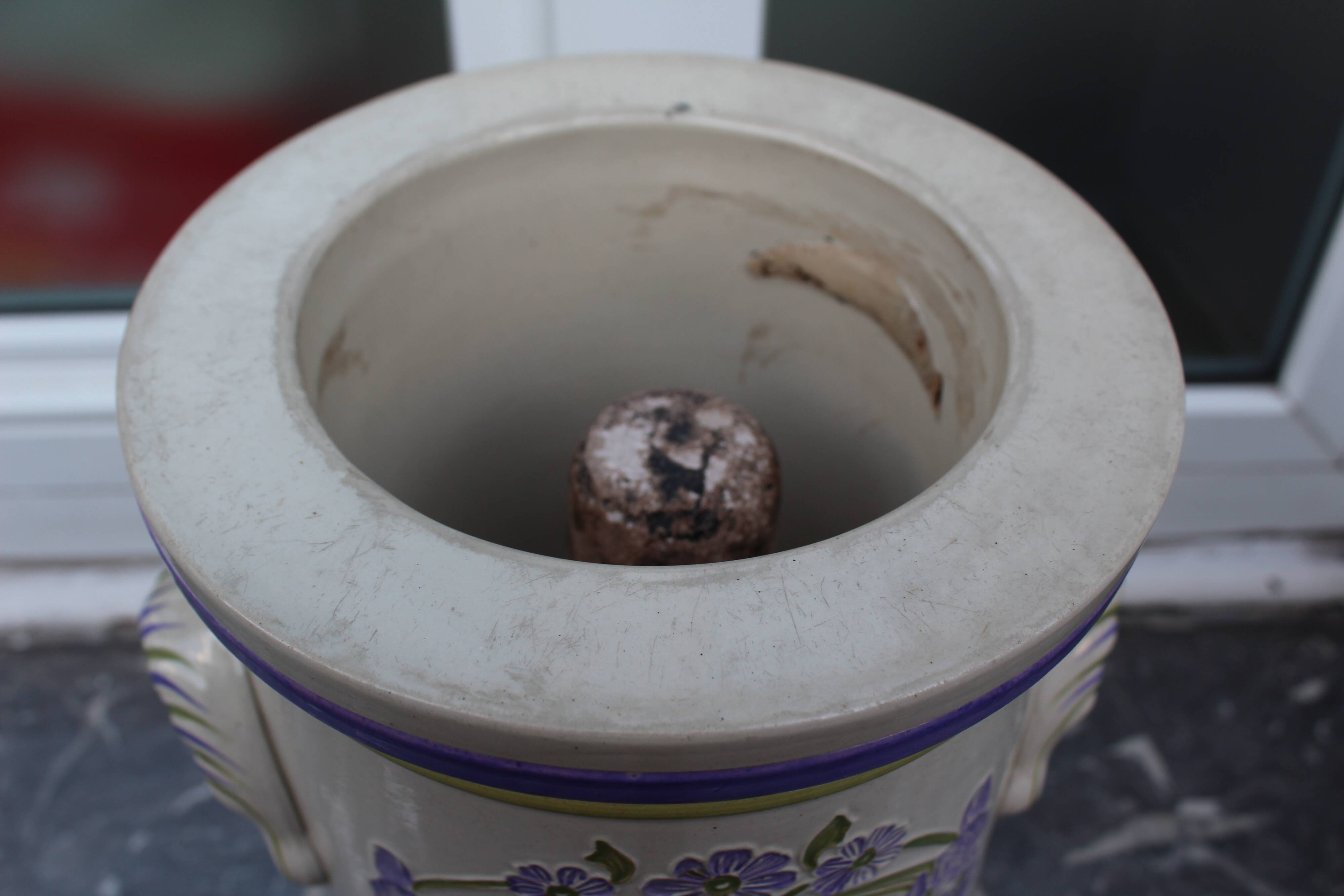 Fountain water filter art nouveau, porcelain