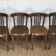 4 bentwood bistro chairs – slatted back – Baumann style