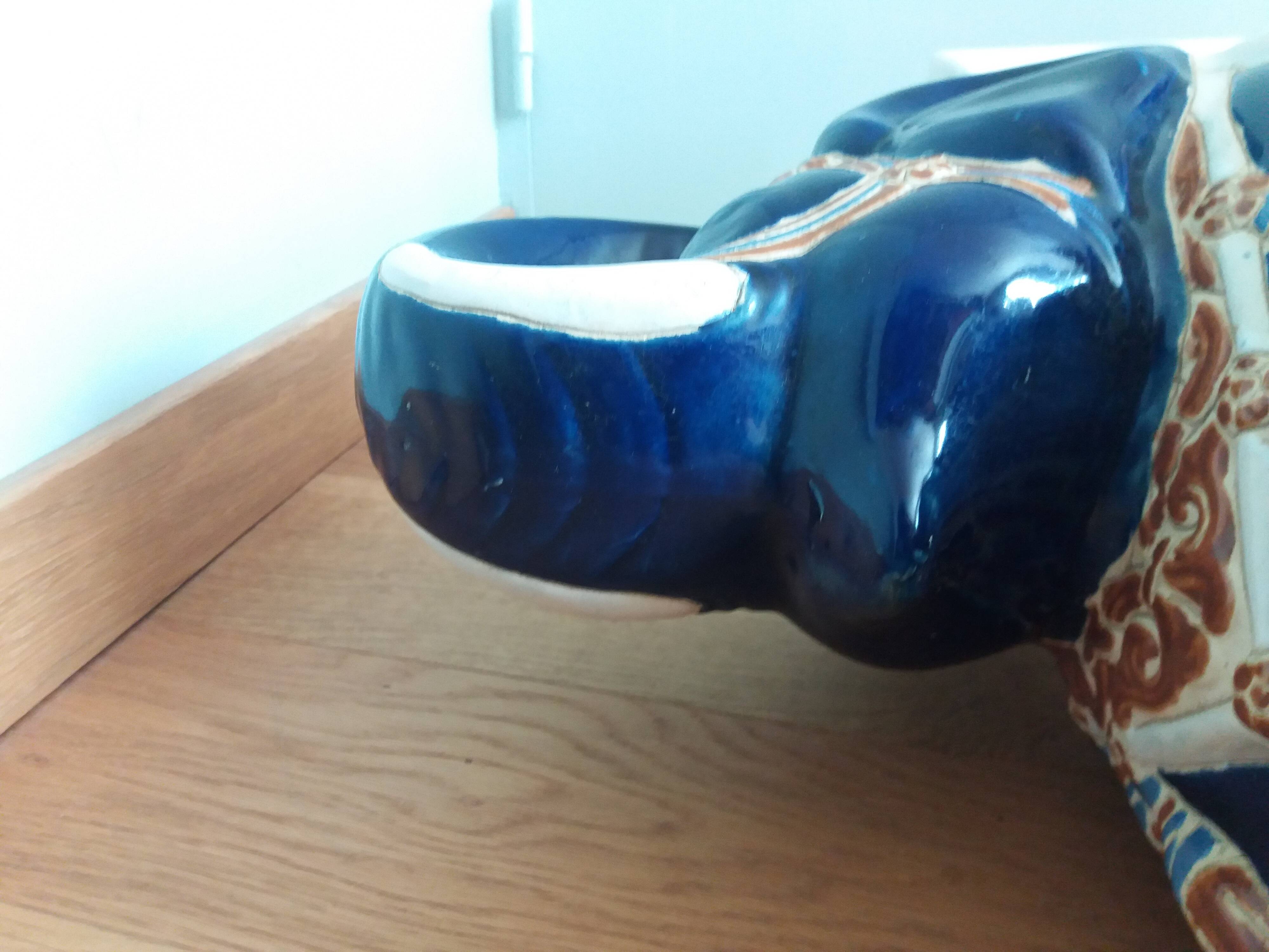 Ceramic elephant, signed