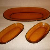 Plat Duralex en verre ambré 36 cm
