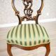 Chaises en noyer vintage vert clair, années 1890, ensemble de 5