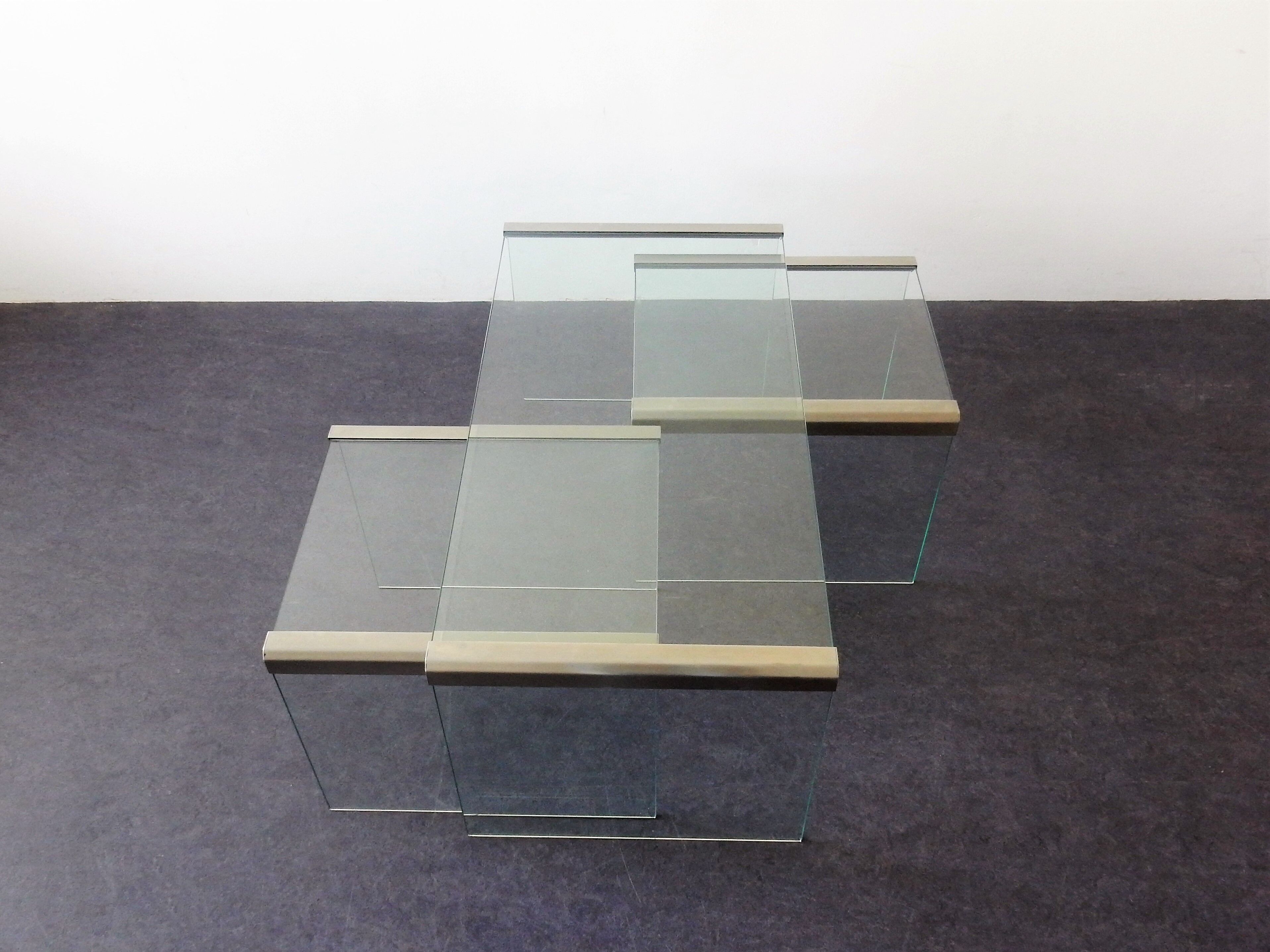 Set of three nesting tables by Pierangelo Gallotti for Gallotti & Radice, 1970s