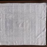 10 old damask and monogrammed napkins