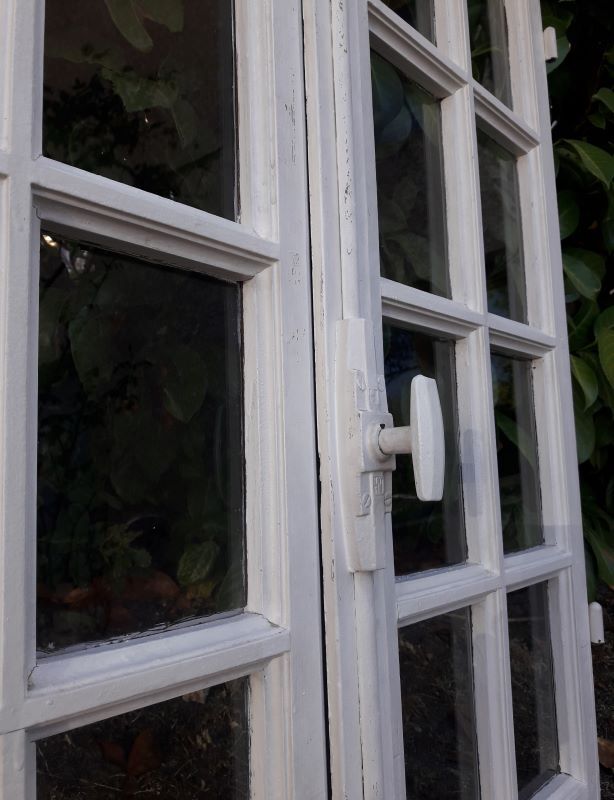 Old oak window H96.9xL81cm small panes