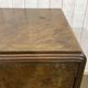 Small English Art Deco student wardrobe in walnut from the 1950s.