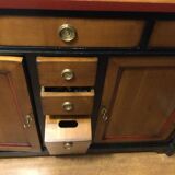 Roche Bobois shoemaker's cabinet in solid cherry and solid oak
