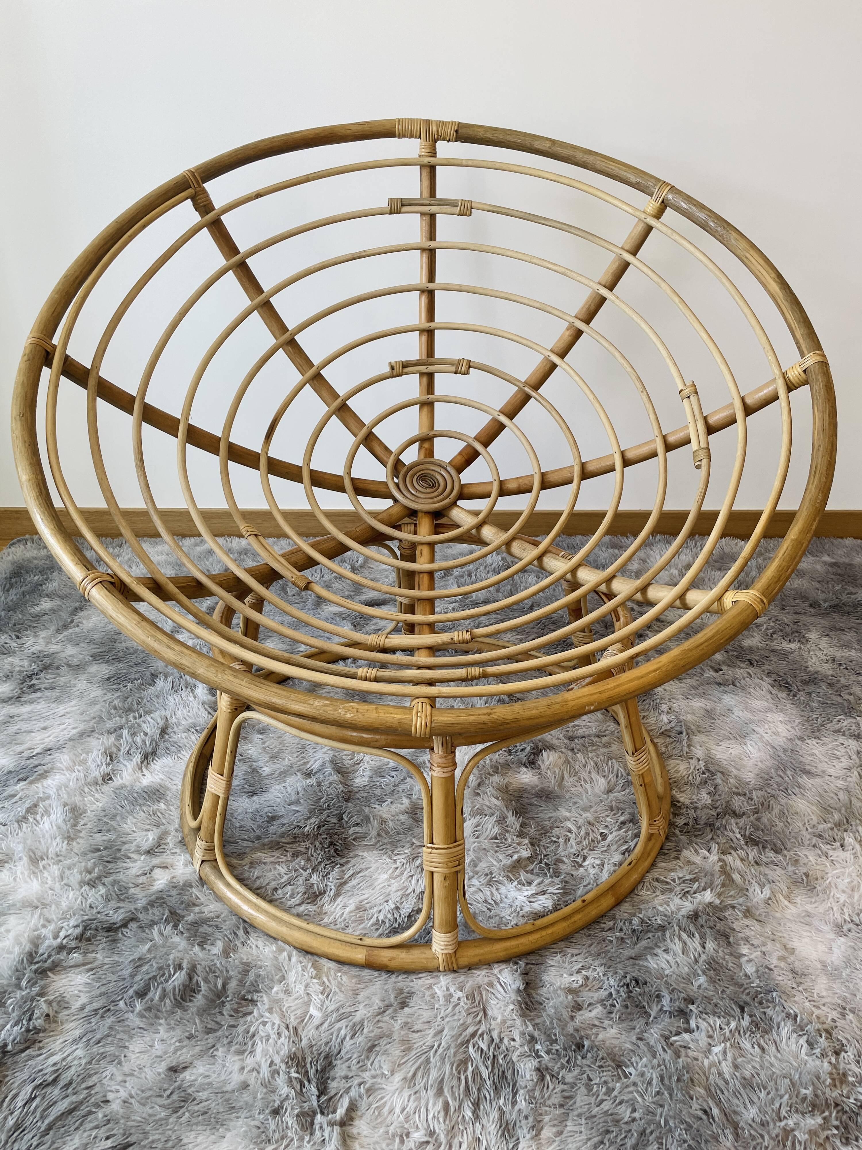 Papasan armchair or rattan loveseat