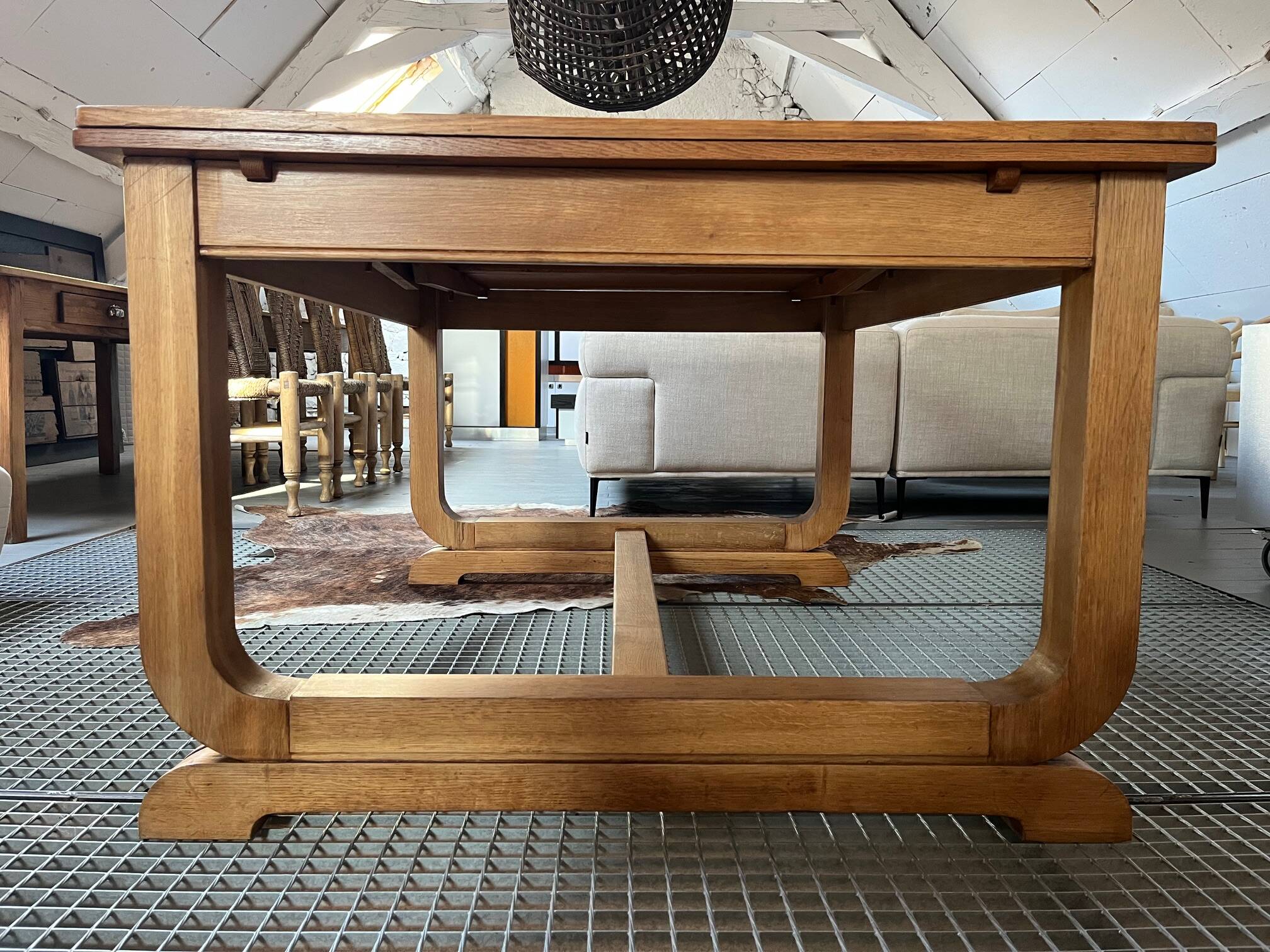 Table from the 1940s in light oak