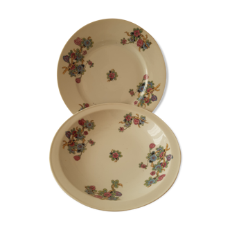 Two old dishes, Art Deco style décor
