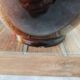 Large vintage vase Verceram France no. 6385 – red, brown and black