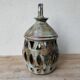 Signed sandstone lantern candle holder