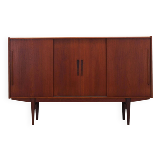 Buffet haut en teck, design danois, années 1960, production : Danemark