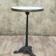Round marble bistro table and cast iron feet