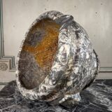 Large grey marble mortar from the Ardennes, 18th century.