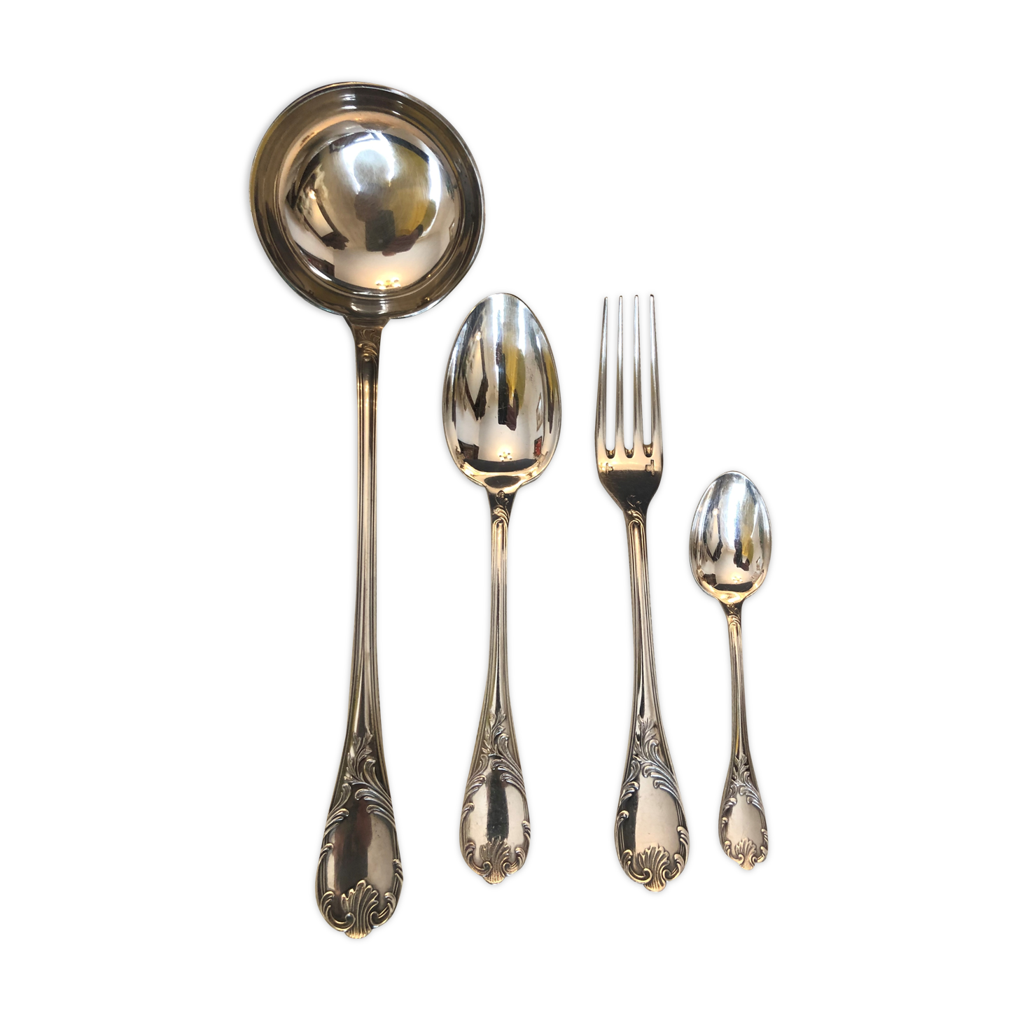 Housewife in silver metal Christofle 35 pieces