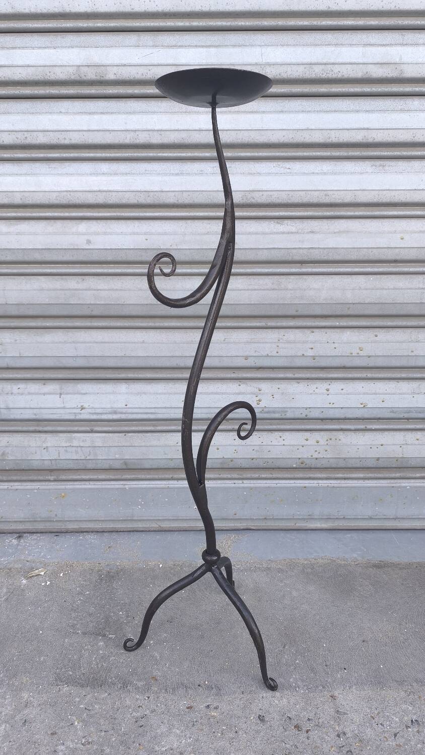 Wrought iron candle holder