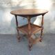 Round coffee table in solid oak