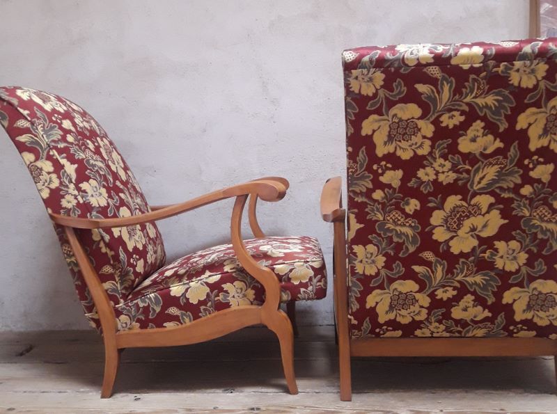 Pair of vintage 1950 armchairs