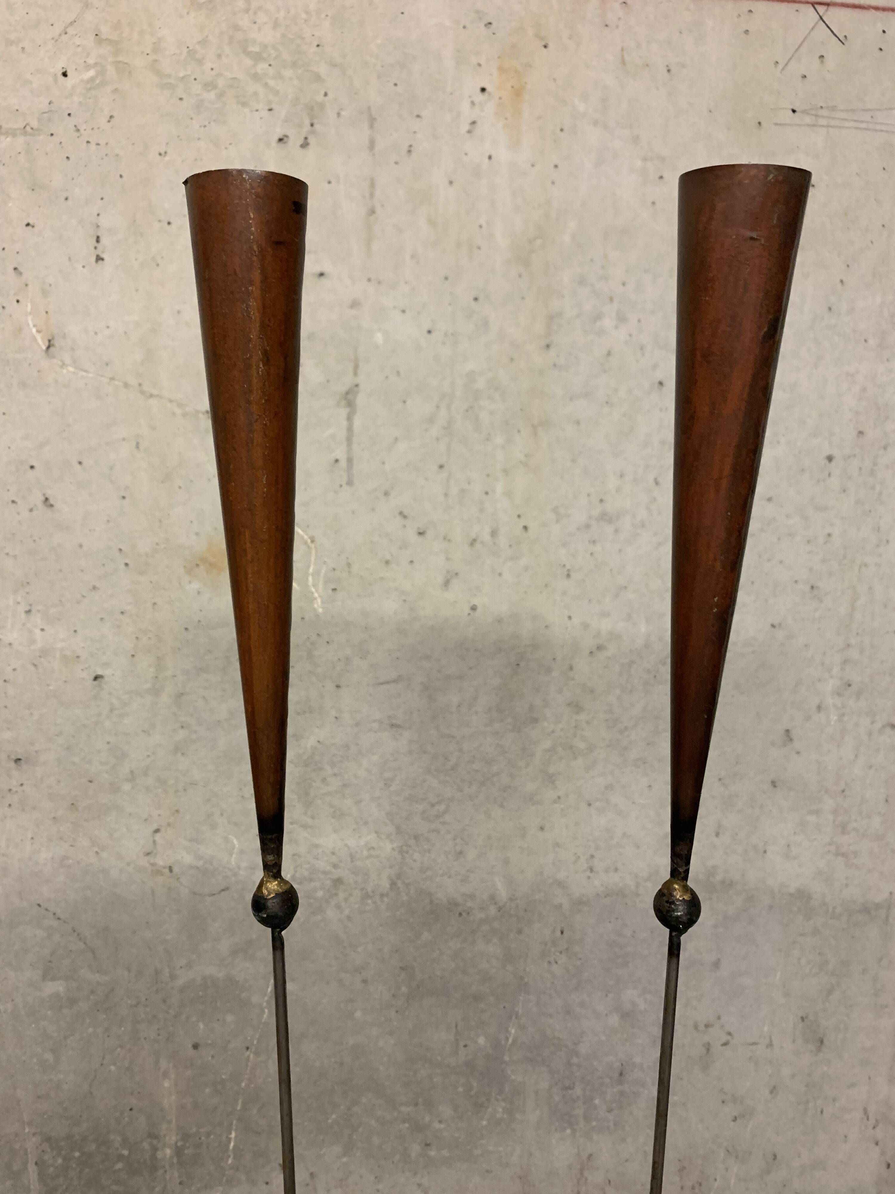 Pair of Scones Candle Holders by Pieter Spruyt, Holland