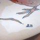 Game model plate signed gien, hunting birds, quails
