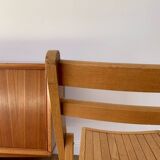 vintage beech wood folding chair from the 70s