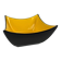 Mid-century black and yellow enameled ceramic bowl