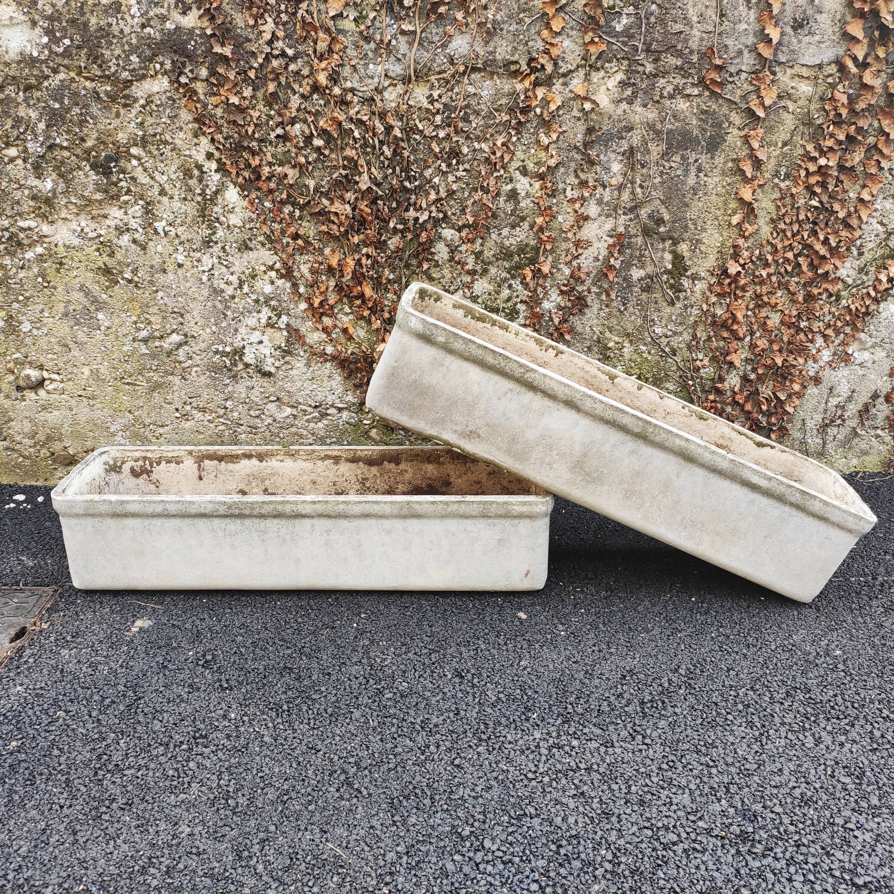 Pair of vintage 1970 Eternit planters attributed to Willy Guhl