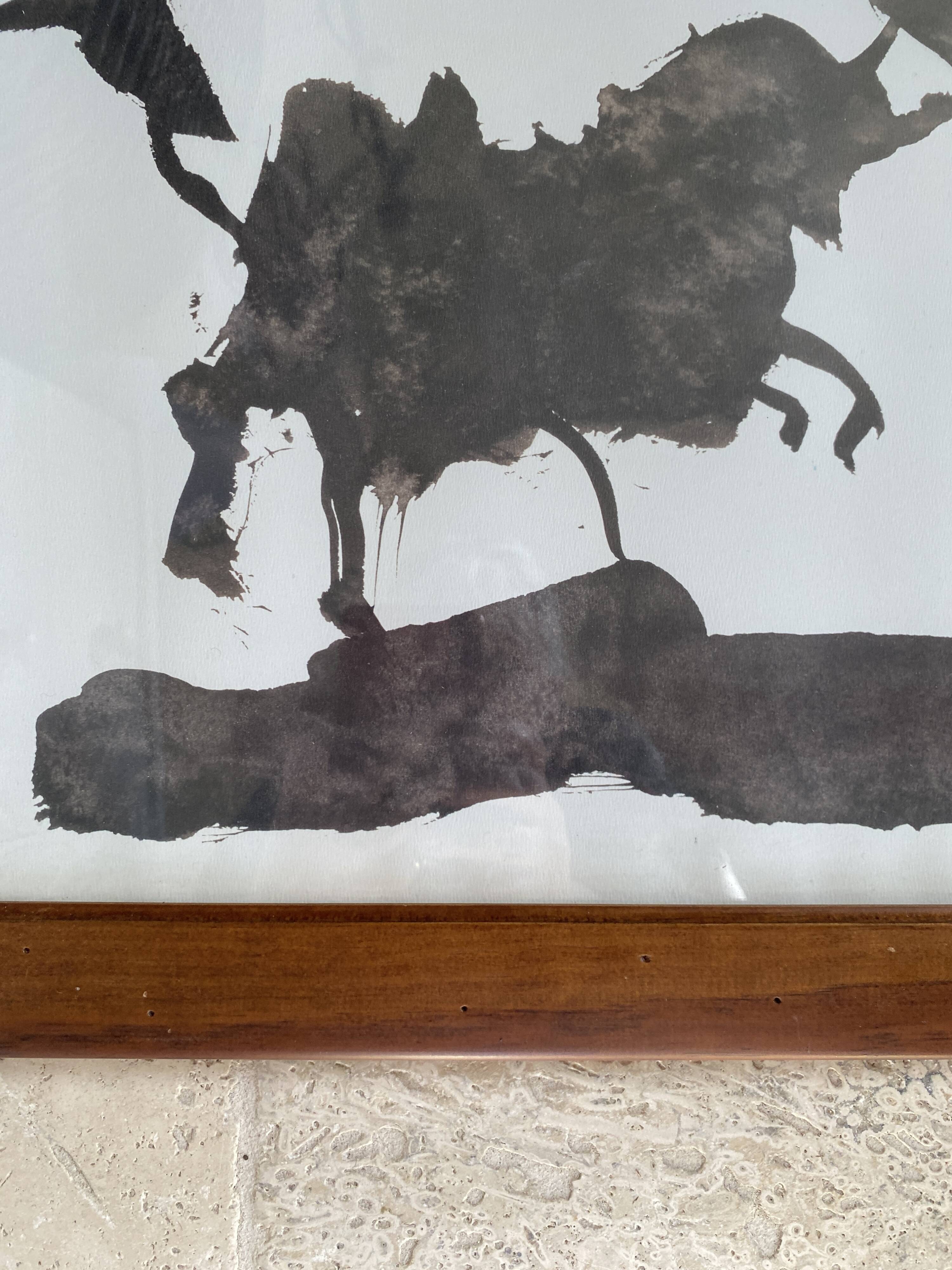 Picasso poster, wooden frame with glass