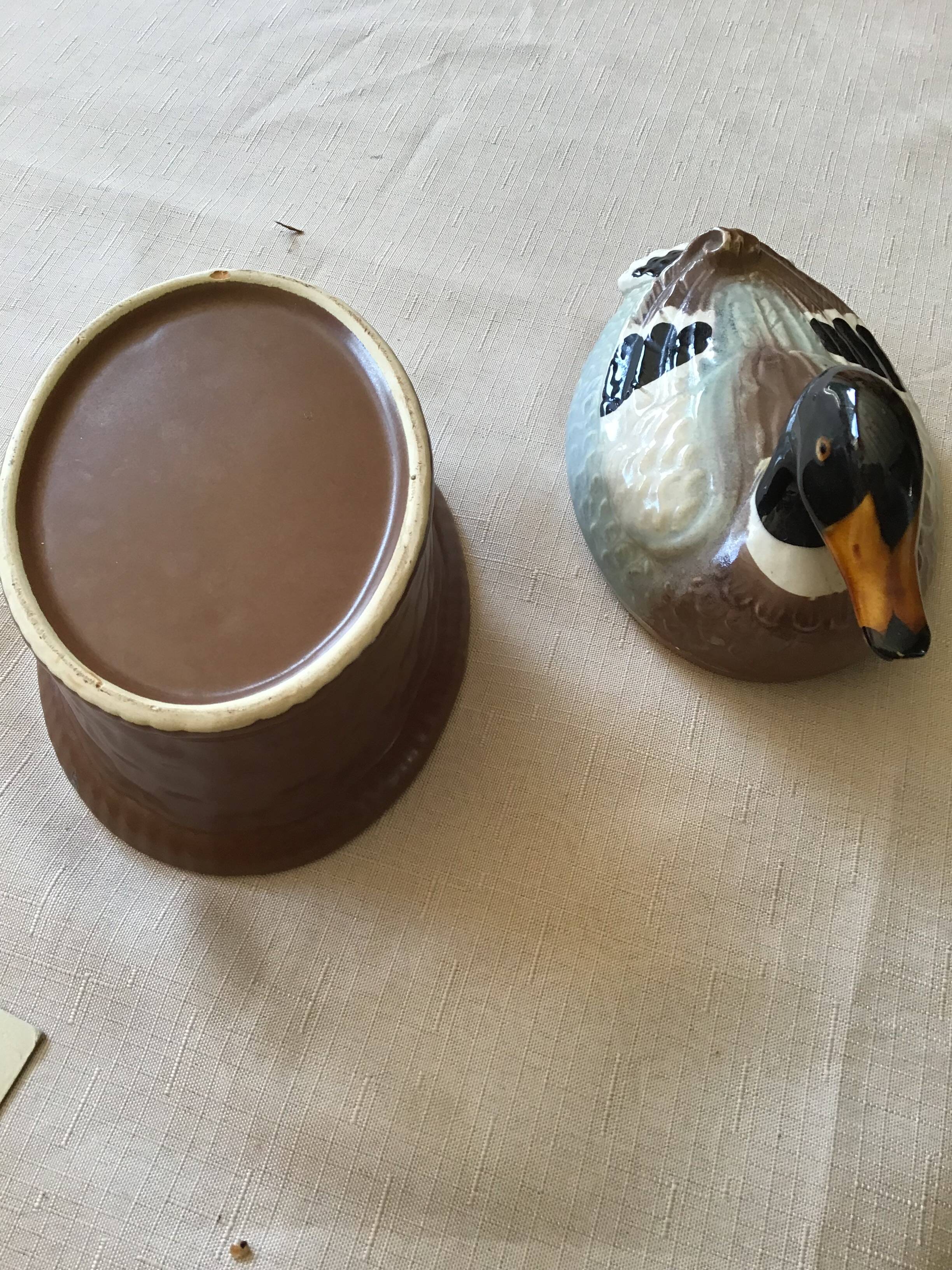 Duck-shaped pastry terrine