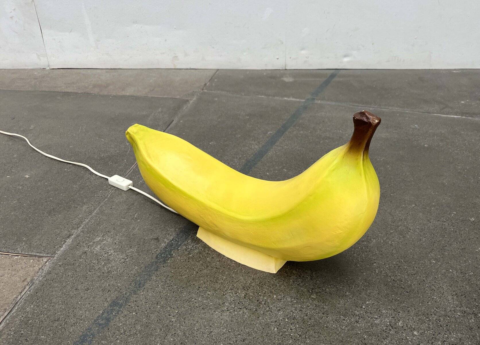 Postmodern banana floor lamp by Heico, 1980s.