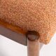 Vintage Mixed Orange Stool Mid-Century, Edmund Homa, 1960s