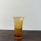 Vase en verre bullé orange années 60